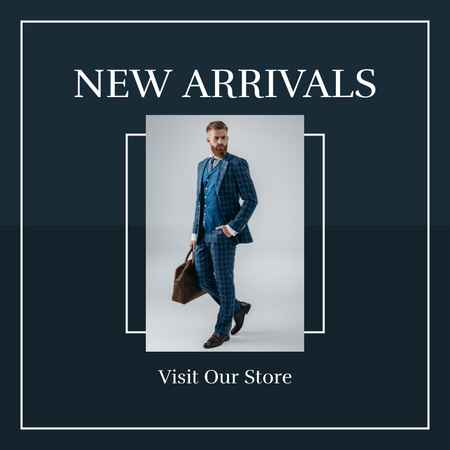 New Arrival of Men's Suits Instagram Design Template