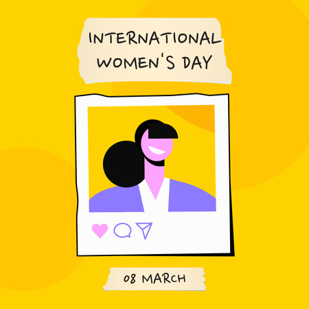 International Women's Day Holiday Celebration Instagram Design Template
