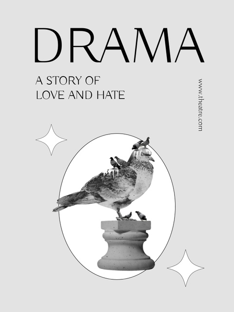 Plantilla de diseño de Theatrical Dramatic Story Show Poster US 