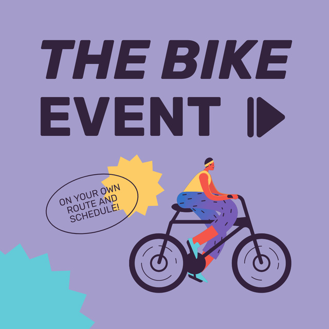Ontwerpsjabloon van Animated Post van Bike Event Announcement