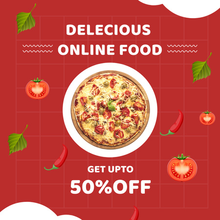 Platilla de diseño Discount on Online Order of Street Food Instagram