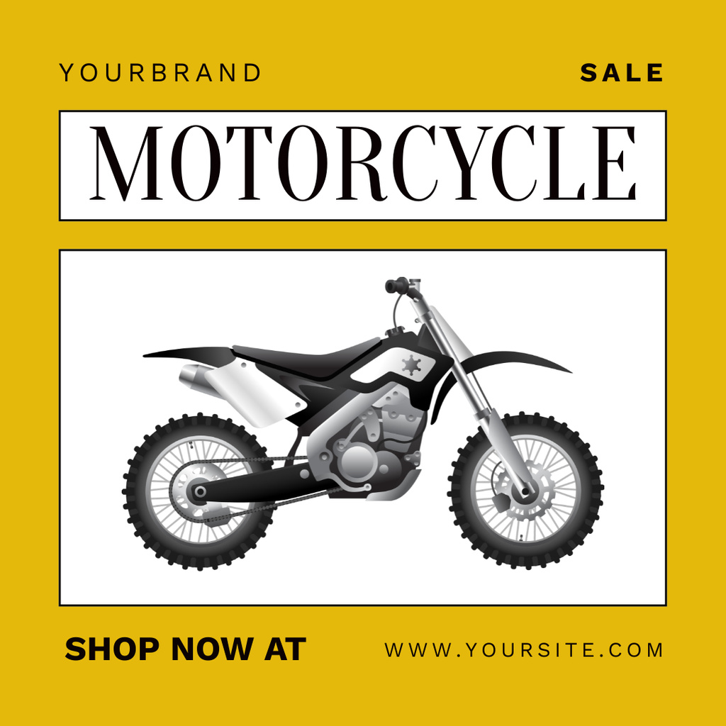 Motorcycle Shop Promotion Instagram Πρότυπο σχεδίασης