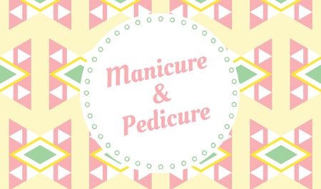 Manicure and pedicure Offer Business card tervezősablon