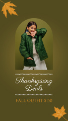 Fall Puffer Jacket For Kid On Thanksgiving
