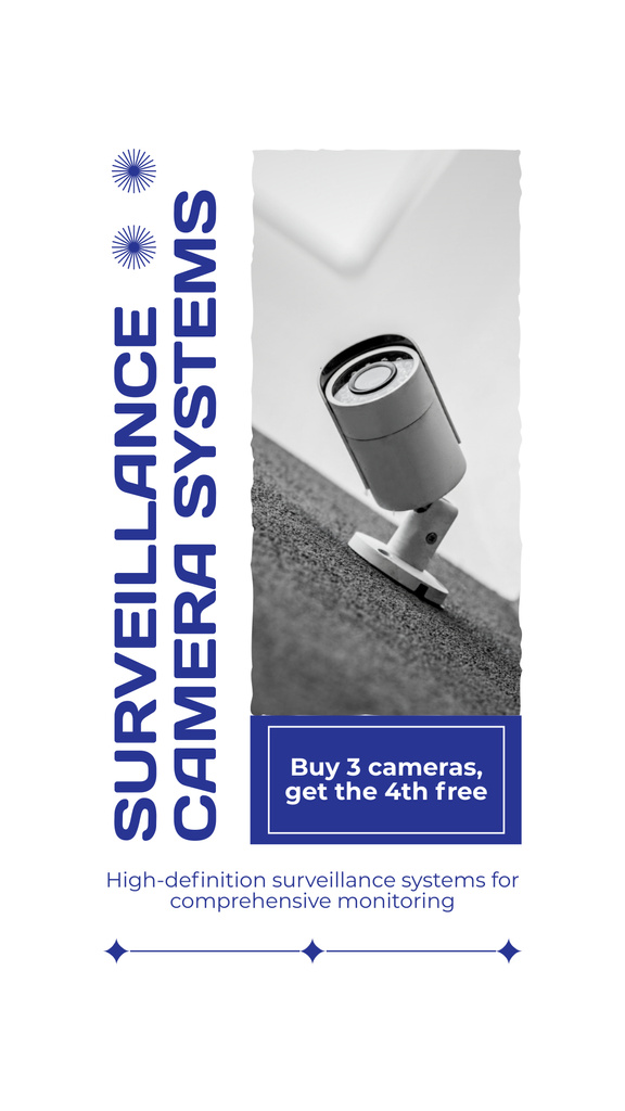 Sale of Supercams for Security Instagram Story Modelo de Design