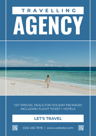 Travel to Seaside from Agency Poster Design Template