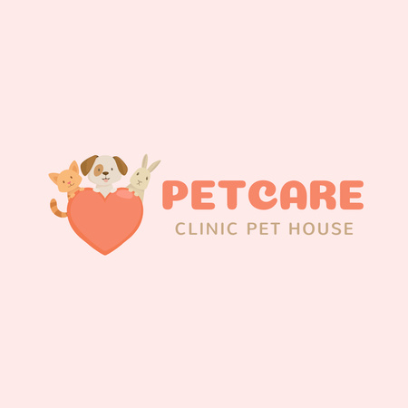 Emblem of Pet Clinic Logo Design Template