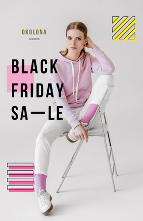 Platilla de diseño Black Friday Women's Clothing Deals Flyer 5.5x8.5in