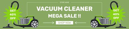 Vacuum Cleaners Mega Sale Green Ebay Store Billboard tervezősablon