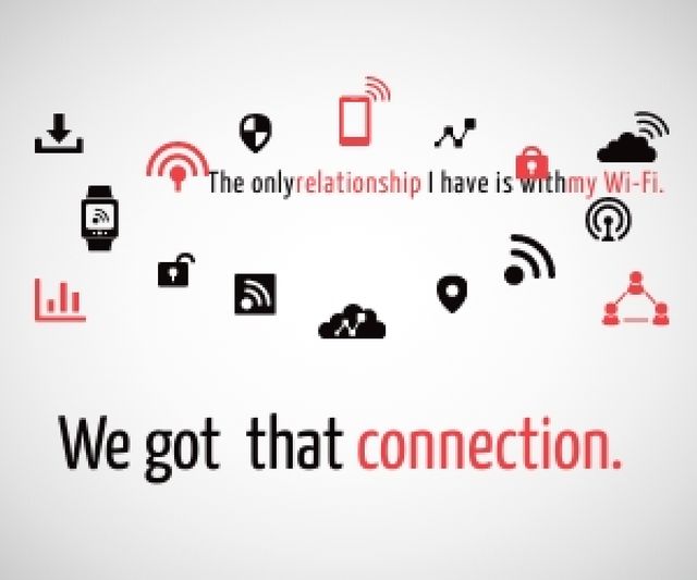 Modèle de visuel Wi-fi connection poster - Medium Rectangle