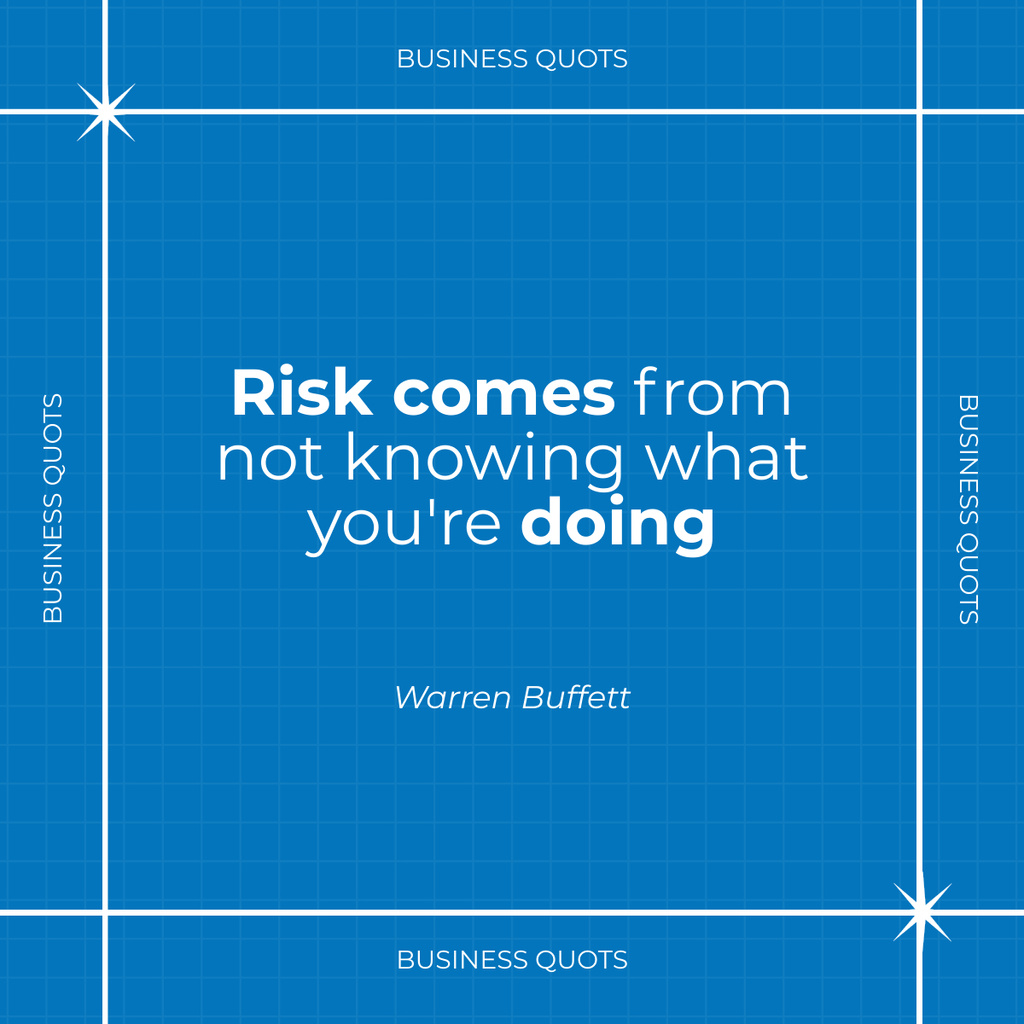 Business Quote about Risk and Opportunity Estimation LinkedIn post – шаблон для дизайну
