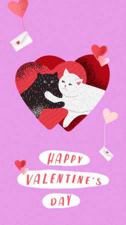 Cute Valentine's Day Holiday Greeting Instagram Story Modelo de Design