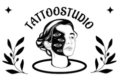 Creative Tattoo Studio Offer With Portrait