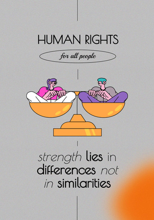 Awareness about Human Rights Poster 28x40in Design Template
