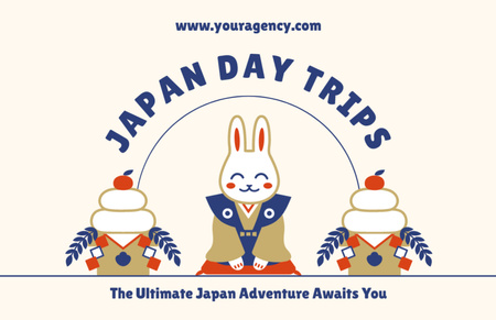 Designvorlage Angebot für eine Reise nach Japan für Thank You Card 5.5x8.5in