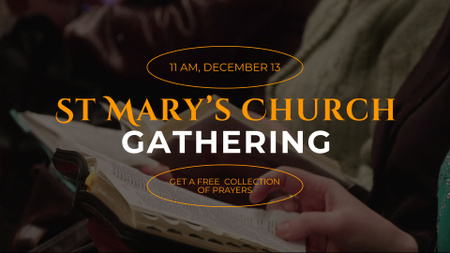 Announcement Of Gathering For Praying In Church Full HD video Tasarım Şablonu