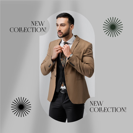 New Clothing collection for Men Instagram Design Template