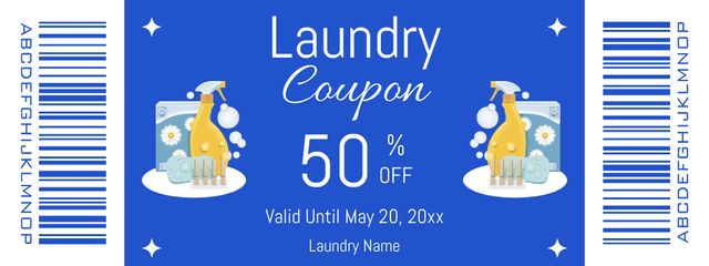 Plantilla de diseño de Offer Discounts on Laundry Service Coupon 
