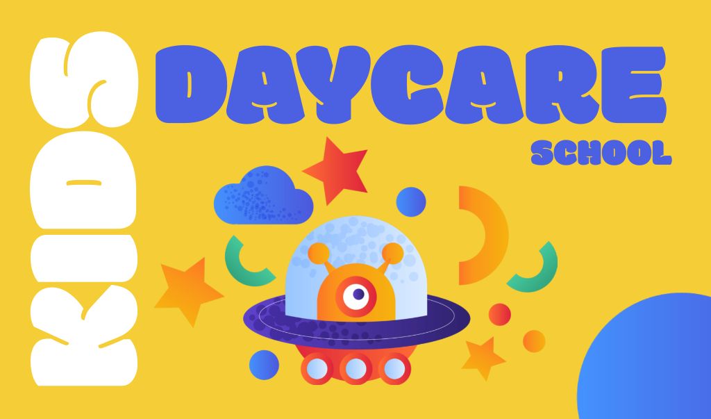 Daycare Services and Tutoring Business card Tasarım Şablonu