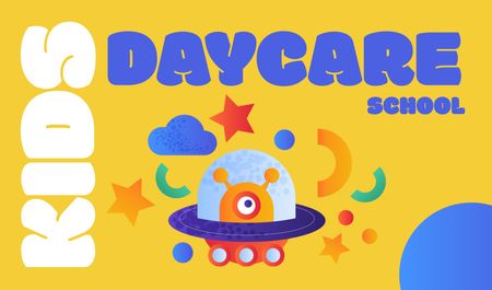Platilla de diseño Daycare Services and Tutoring Business card