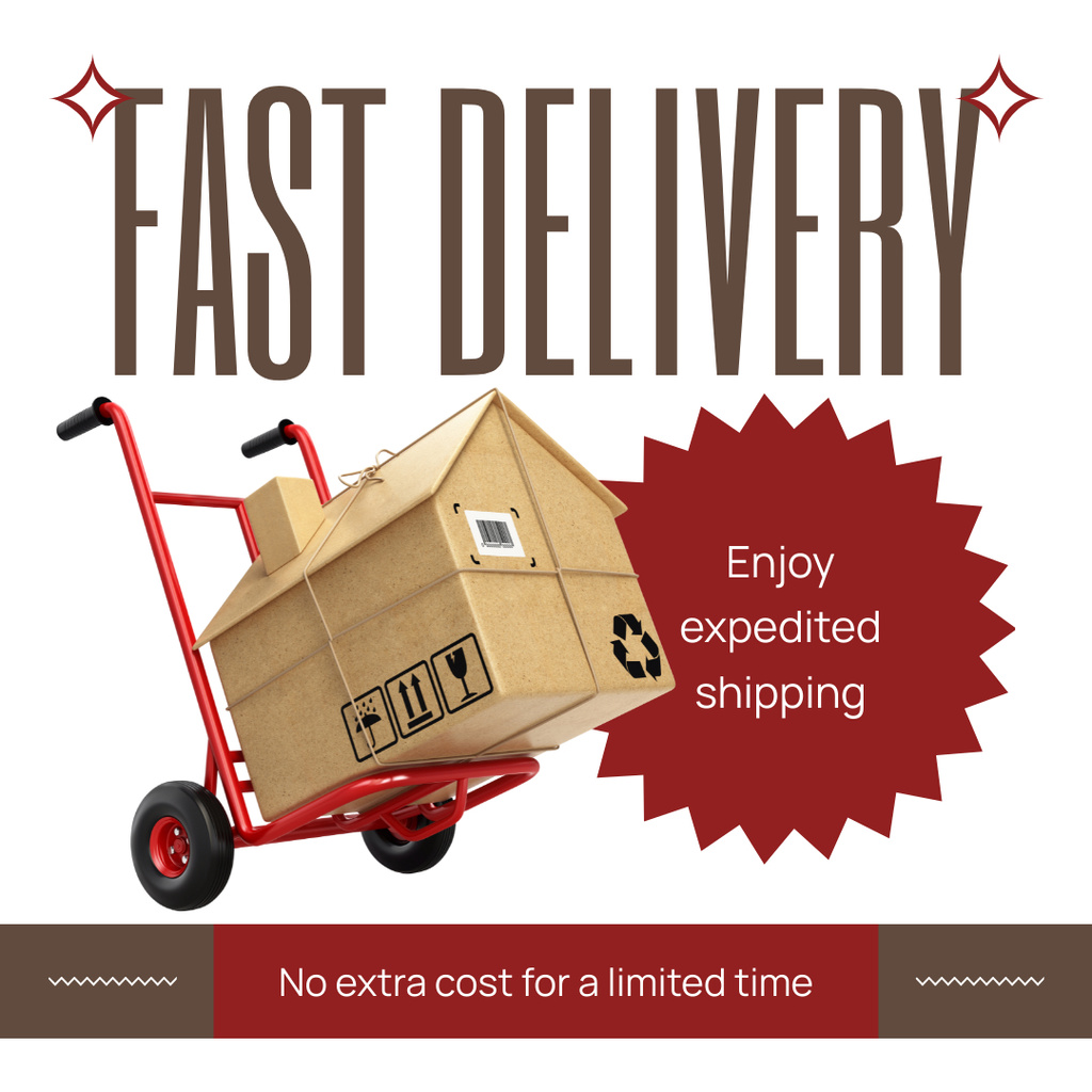 Courier Services for  Moving Instagram AD Design Template