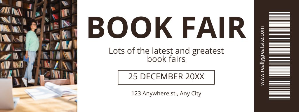 Literature Sale at Book Fair Coupon – шаблон для дизайну