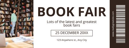 Literature Sale at Book Fair Coupon Design Template