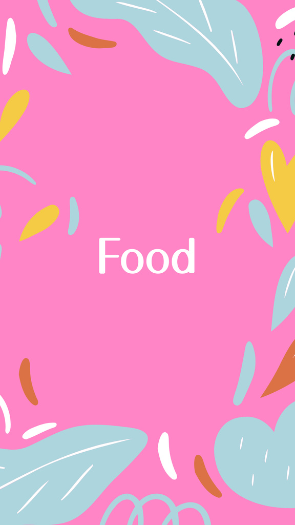 Ontwerpsjabloon van Instagram Highlight Cover van Info about Food on Floral Pattern