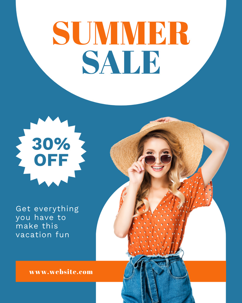 Summer Clothes Sale Offer Instagram Post Vertical Tasarım Şablonu