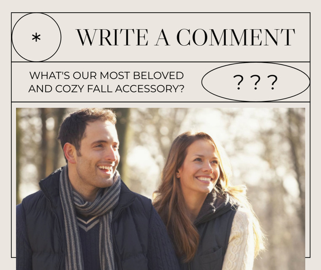 Plantilla de diseño de Question about Favorite Autumn Accessory Facebook 