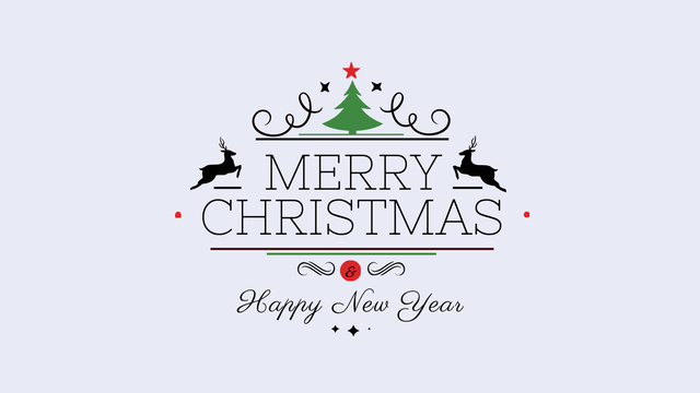 Cute Christmas Holiday Greeting Title 1680x945px – шаблон для дизайна