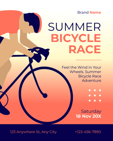 夏の自転車レース Instagram Post Verticalデザインテンプレート