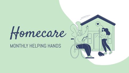 Otthoni ápolási szolgáltatás hirdetése Business Card US tervezősablon