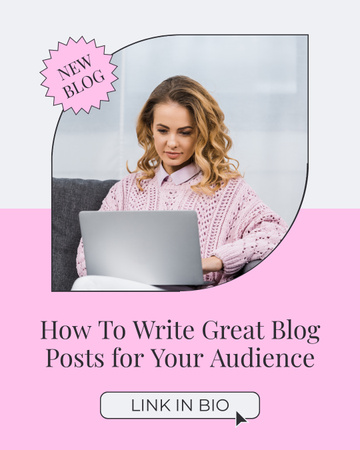 Ontwerpsjabloon van Instagram Post Vertical van Tips for Successful Blogging on Social Media