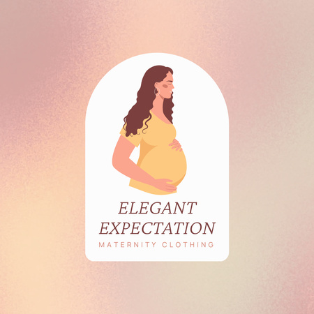 Элегантная одежда для беременных Animated Logo – шаблон для дизайна