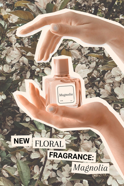 New Floral Fragrance Ad Pinterest Design Template