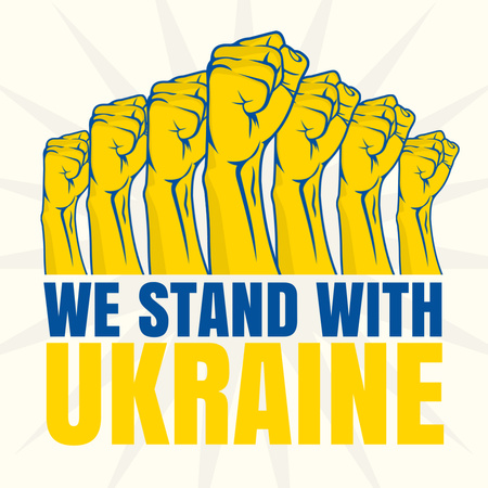 Awareness about War in Ukraine Instagram Šablona návrhu