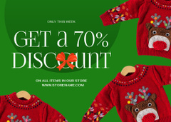 Funny Christmas Sweater Sale with Deer