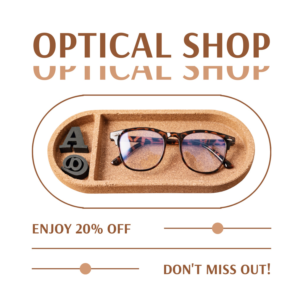 Classic and Contemporary Glasses Sale Offer Instagram – шаблон для дизайну