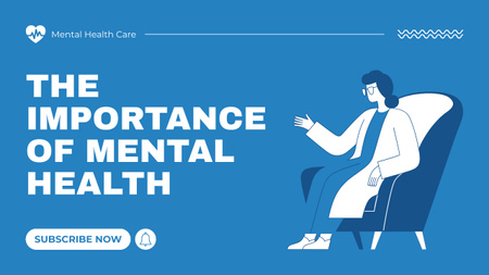Blog about Importance of Mental Health Youtube Thumbnail Design Template