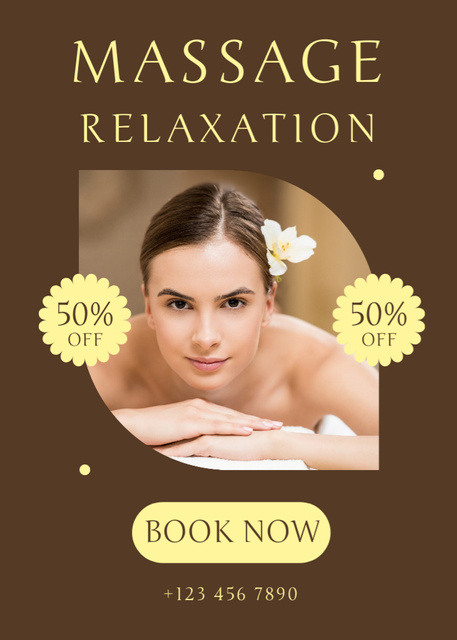 Designvorlage Body Massage Promotion für Flayer
