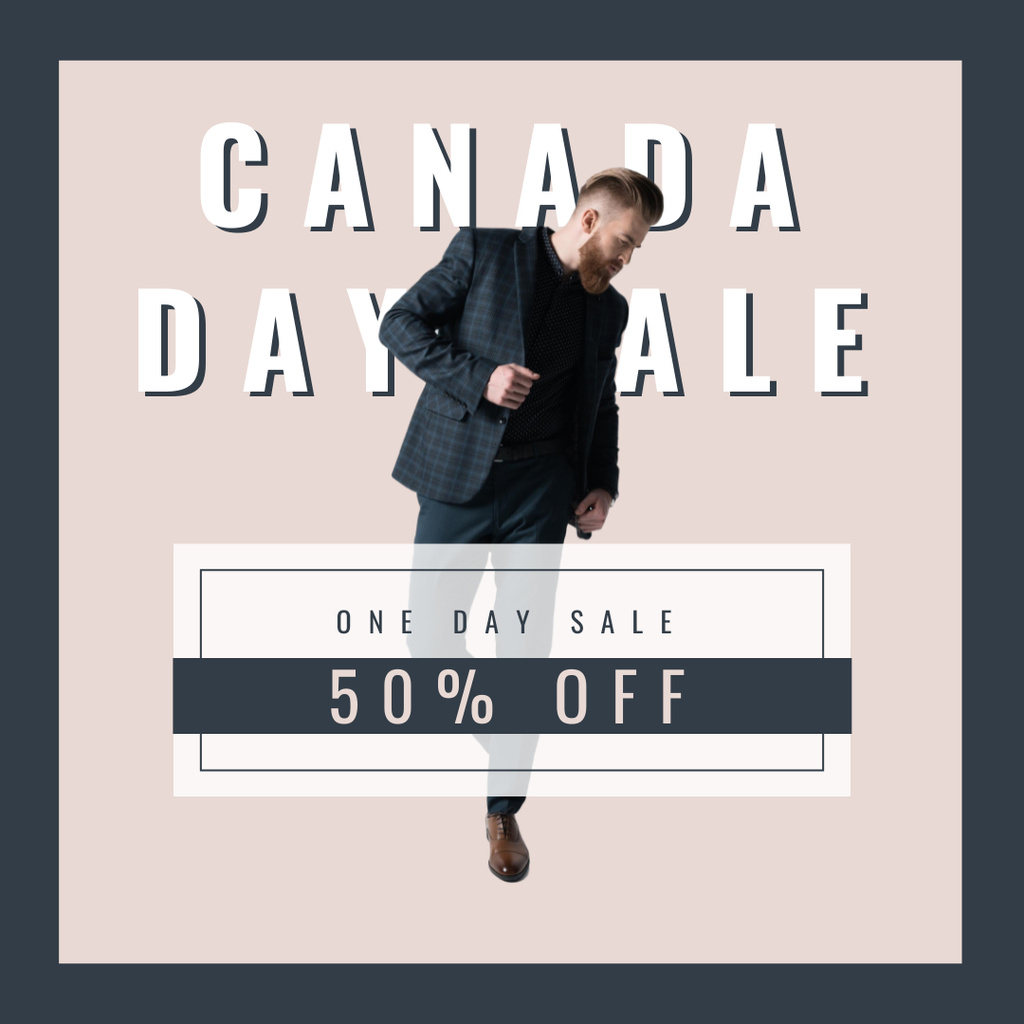 Harmonious Announcement for Canada Day Discounts Instagramデザインテンプレート