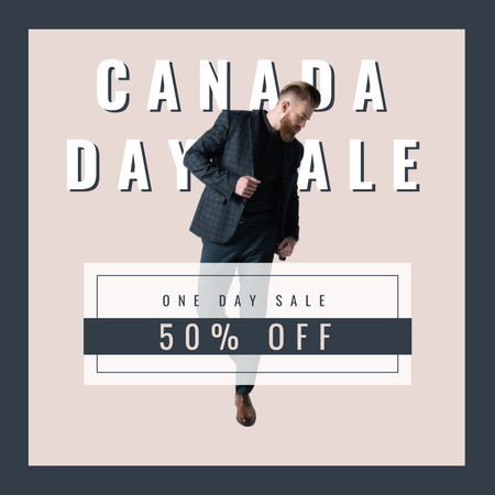 Harmonious Announcement for Canada Day Discounts Instagram Design Template