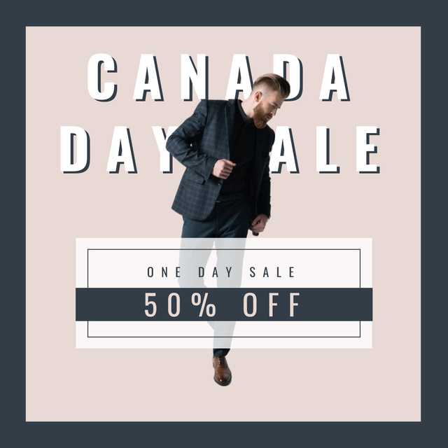 Plantilla de diseño de Harmonious Announcement for Canada Day Discounts Instagram 