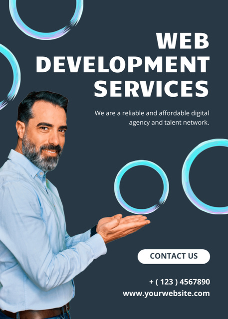 Designvorlage Web Development Services Ad für Flayer