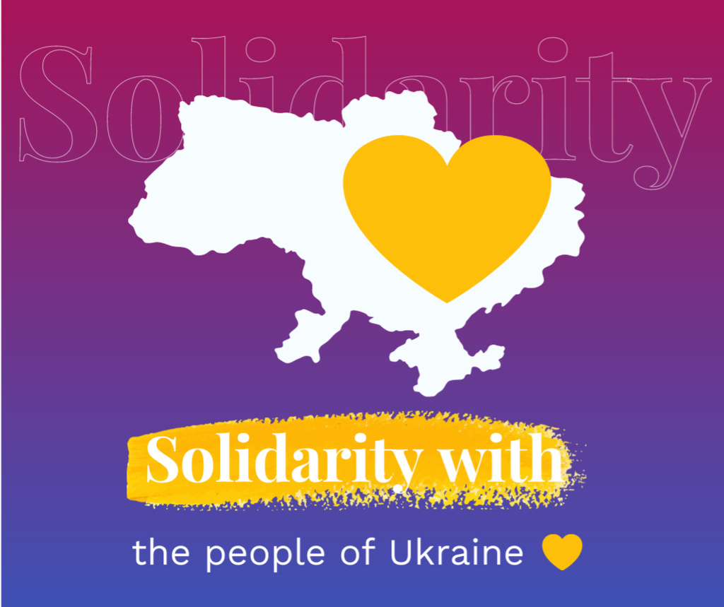 Plantilla de diseño de Solidarity with People in Ukraine Facebook 