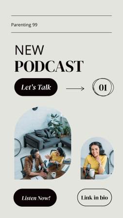 Platilla de diseño New Podcast Let's Talk Instagram Story