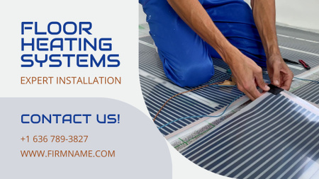 Reliable Floor Heating Systems Installation Offer Full HD video Design Template