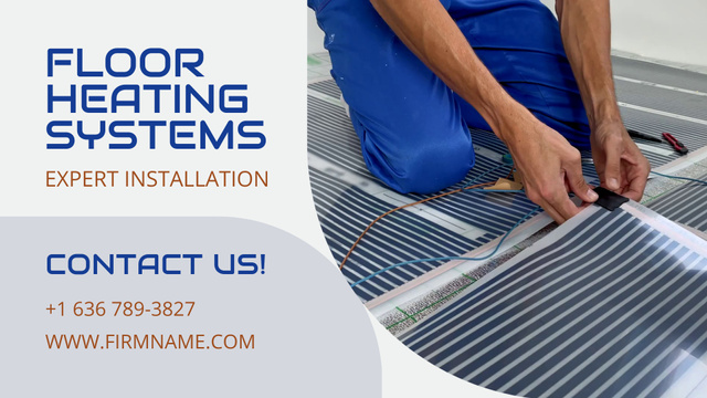 Reliable Floor Heating Systems Installation Offer Full HD video Πρότυπο σχεδίασης