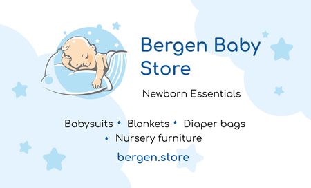 Store Offer for Newborns Business Card 91x55mm Design Template